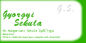 gyorgyi sekula business card